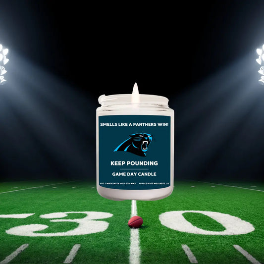 Carolina Panthers Football Candle