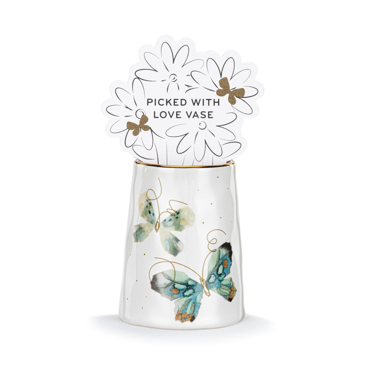 Picked With Love Vase | Light Blue Duo Butterfly