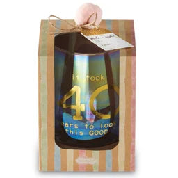 Birthday Boxed Wine Glass - 40th