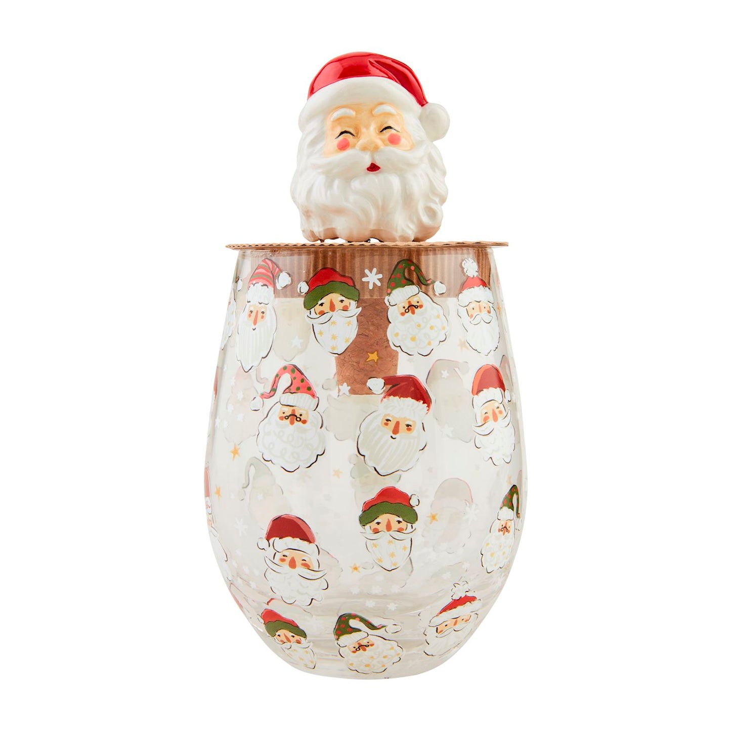 Christmas Wine Glass | Santa