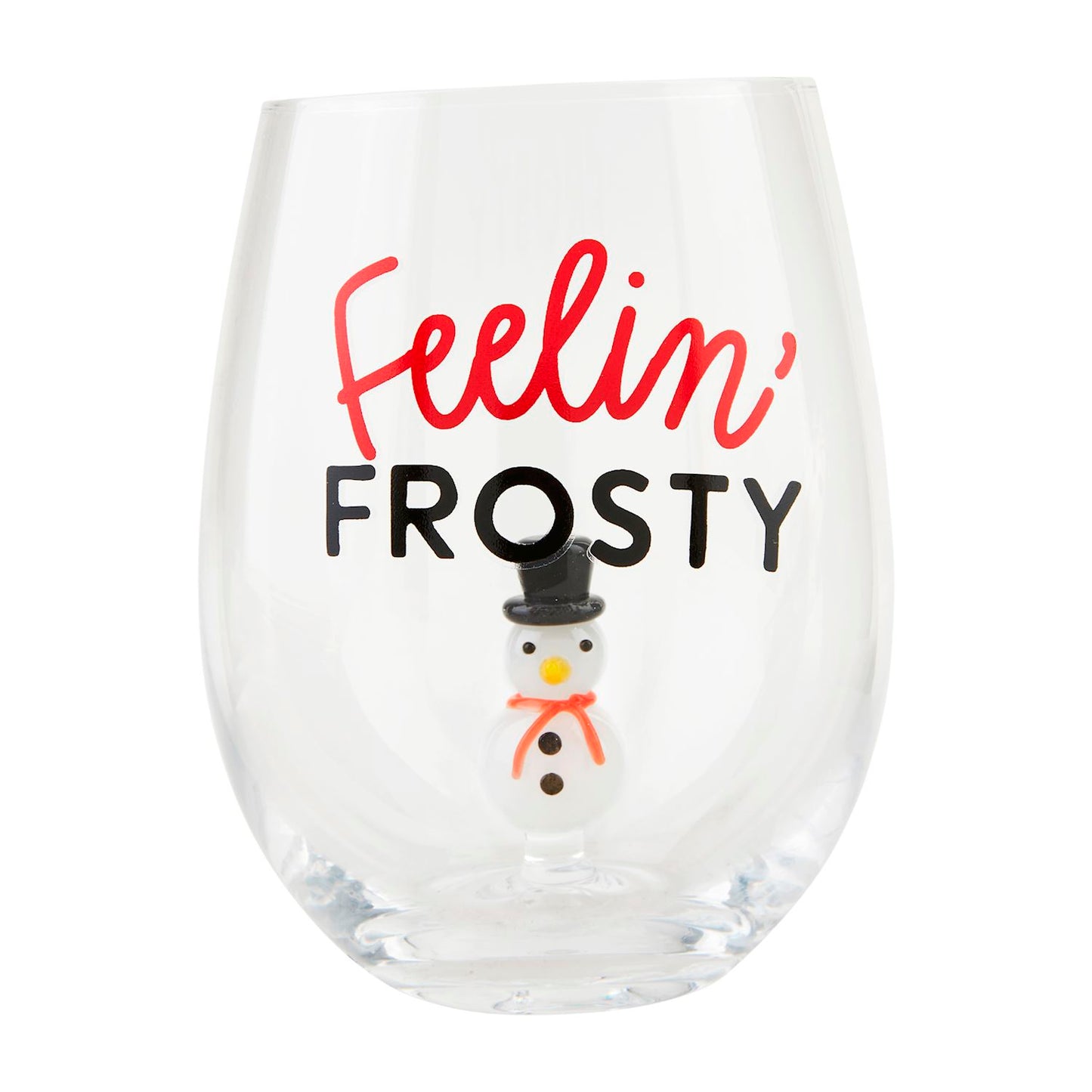 Christmas Icon Wine Glass | Snowman