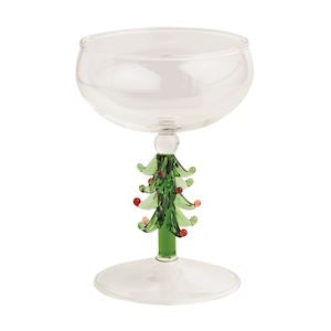 Green Tree Coupe Glass