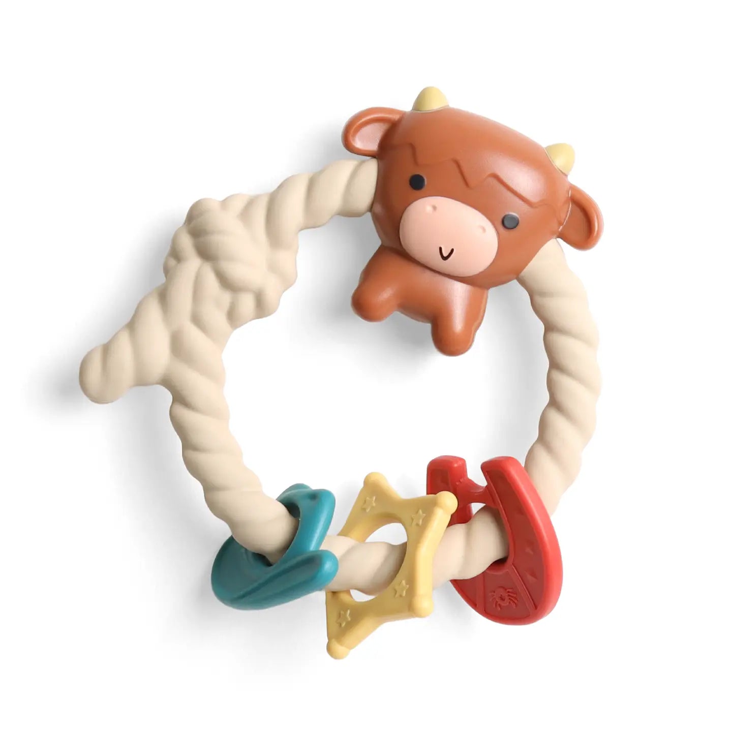 Silicone Teether Rattle | Highland Cow