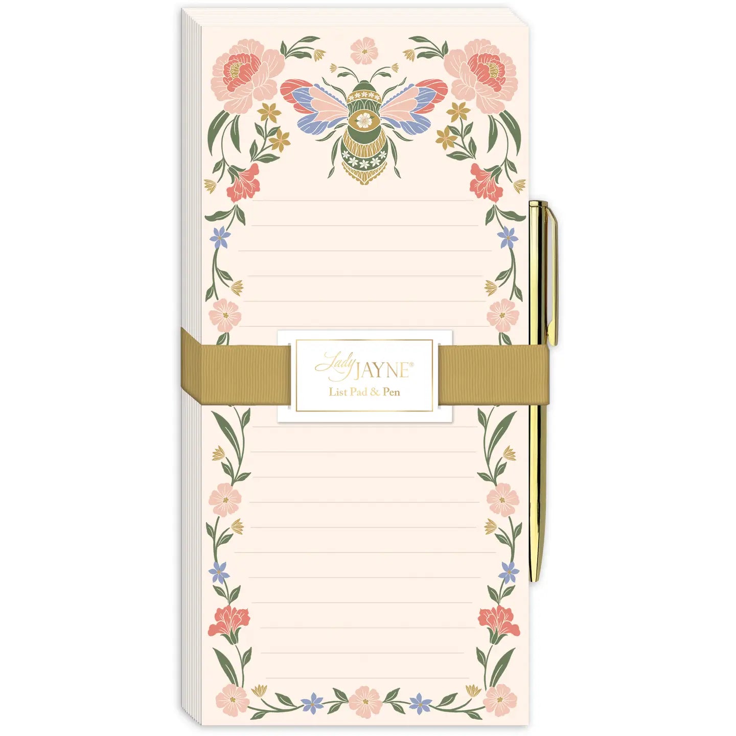 Bee Magnetic List Pad with Pen