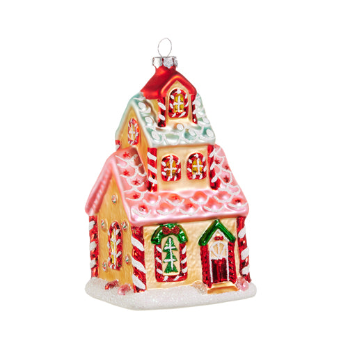 Bright Gingerbread House Ornament