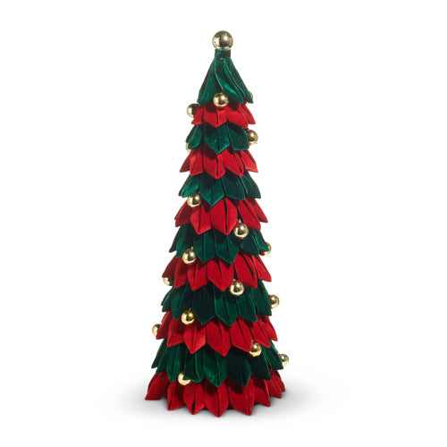Red & Green Velvet Tree | 27"
