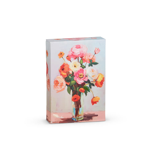 6" Orange Floral Wall Art