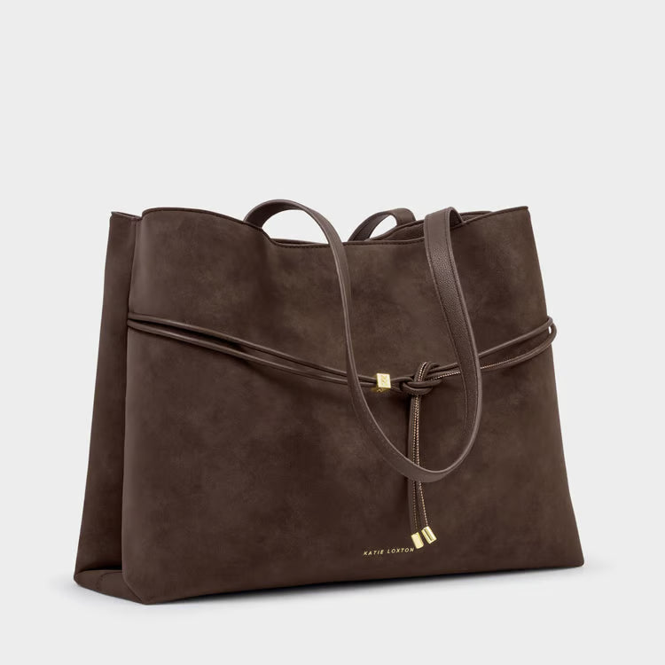 Lori Tote Bag | Bitter Chocolate Suedette