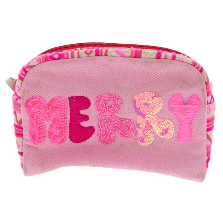 Merry & Pink Zipper Pouch