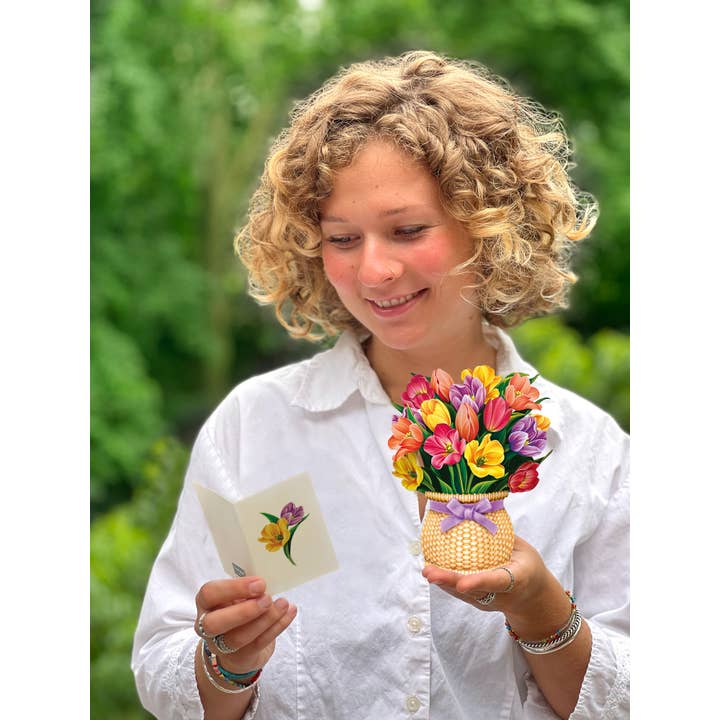 Mini Pop-Up Greeting Cards | Festive Tulips