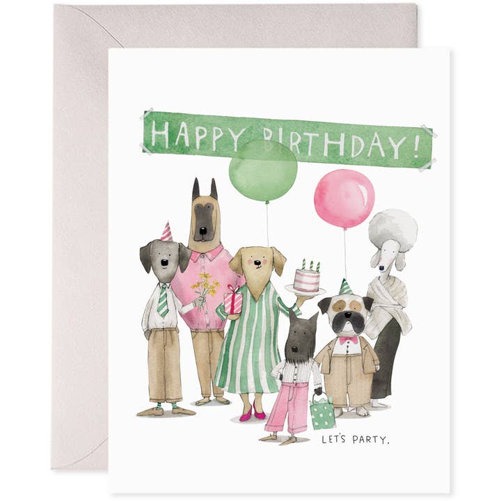 Greeting Card | Birthday | Dog Party