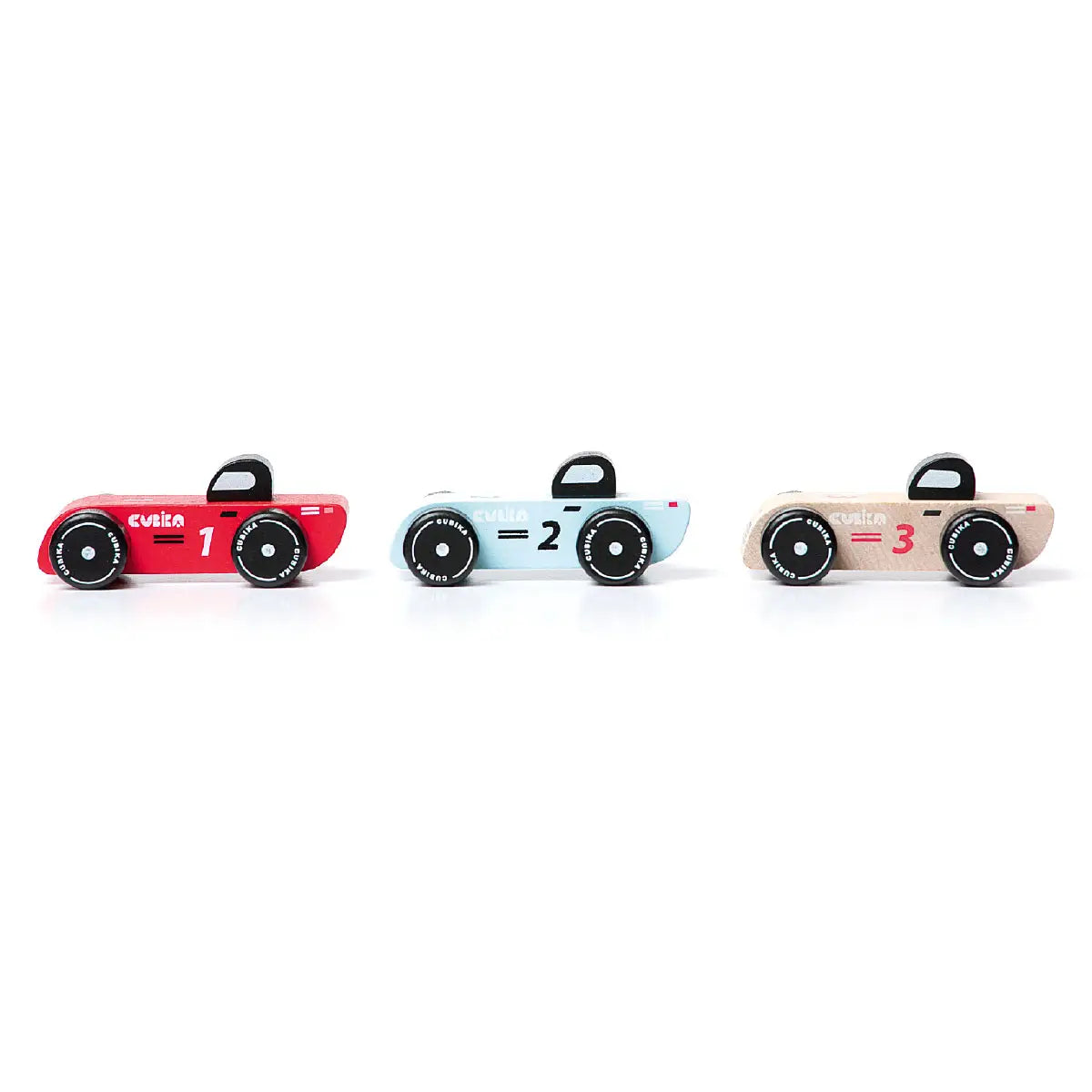 Cubika | Wooden Vehicle Set Racing Cars