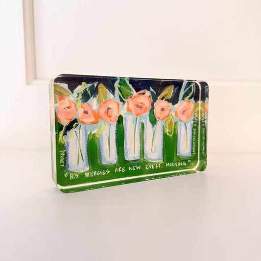 Acrylic Scripture Block | Lamentations 3:22-23