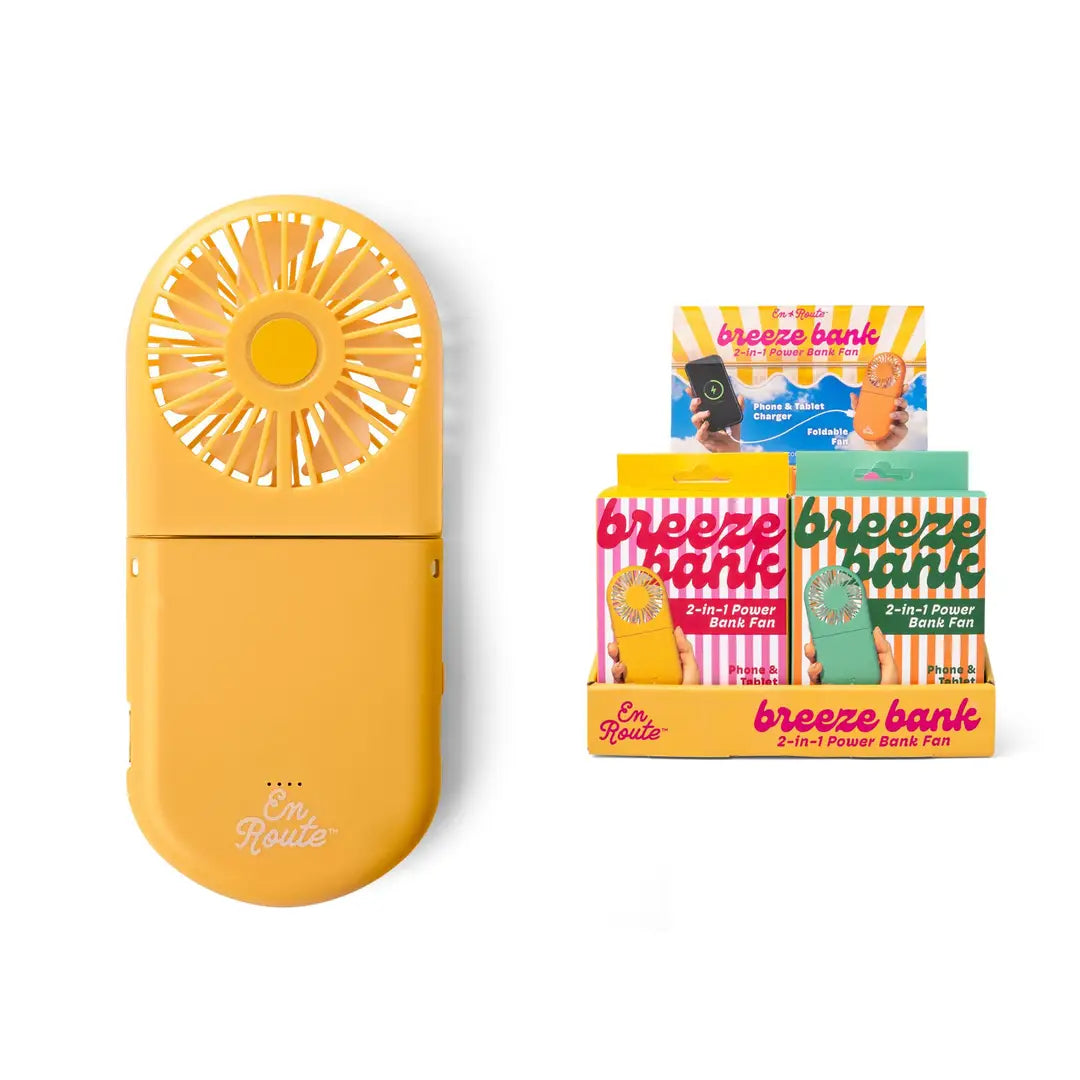 En Route Breeze Bank 2-in-1 Powerbank Fan | Assorted Colors