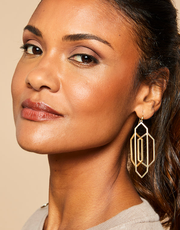 Art Deco Earrings Gold