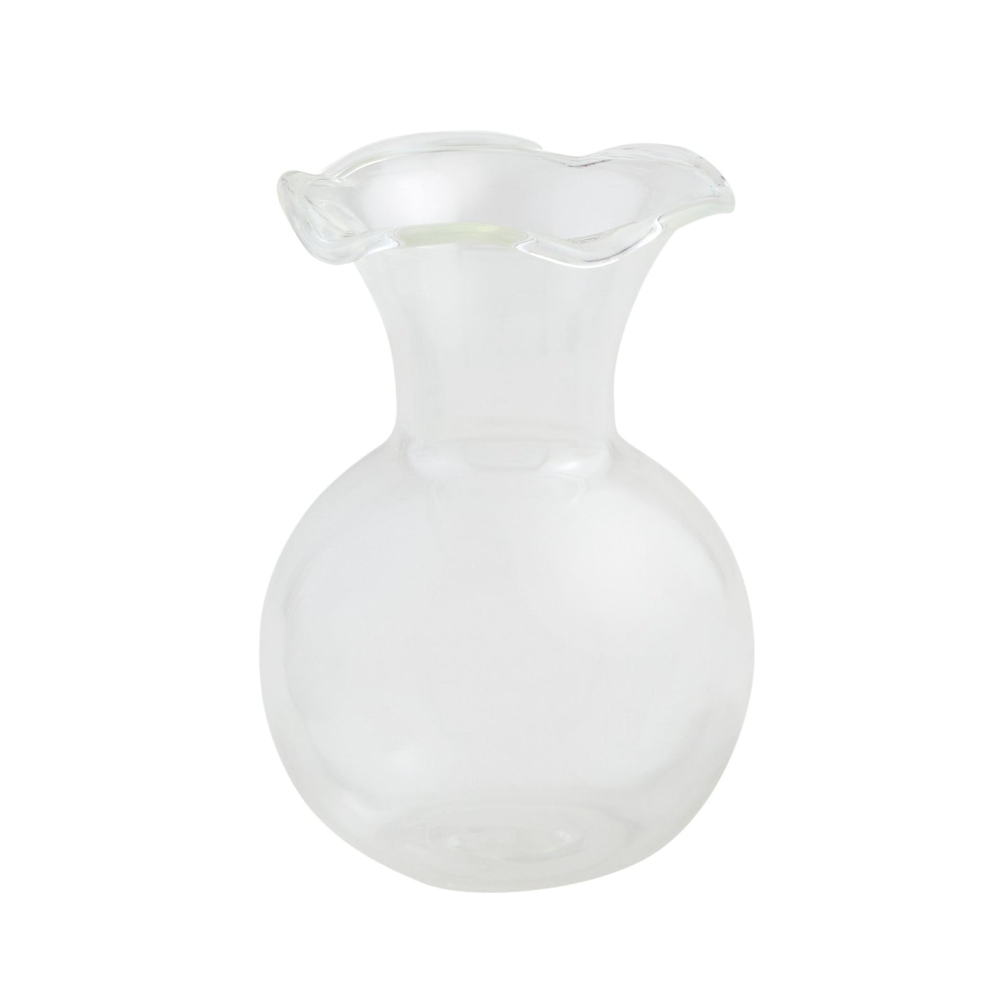 Clear Ruffle Bud Vase