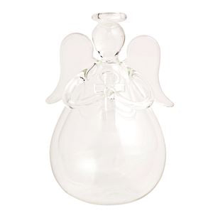Cross Glass Angel Bud Vase