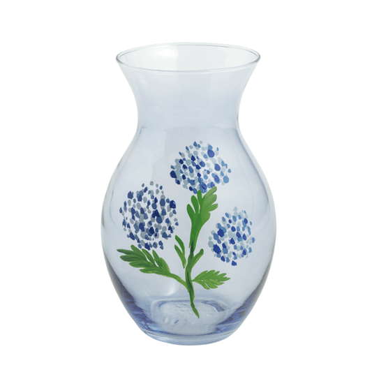 Blue Glass Flower Small Vase