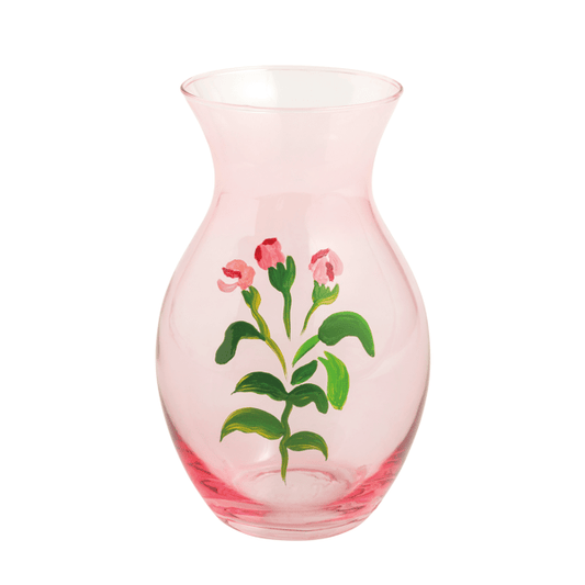Pink Glass Flower Small Vase