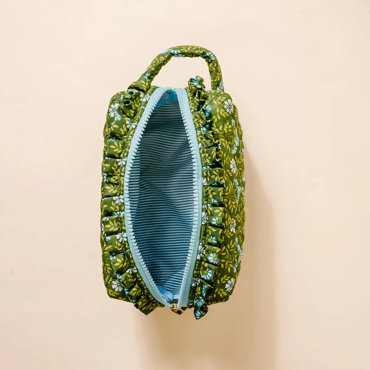 Essentials Quilted Cosmetic Pouch | Everbloom Forest Green
