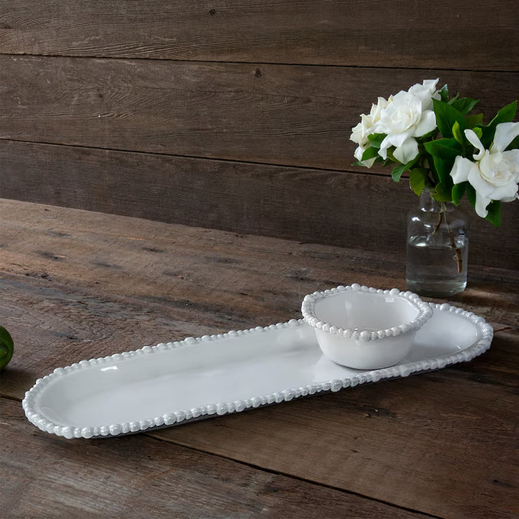 VIDA Alegria Medium Baguette Platter | White