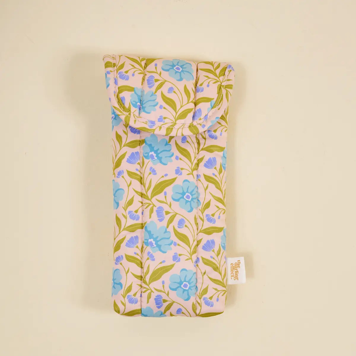 Puffy Sunglasses Case | Poppin' Petals Aqua