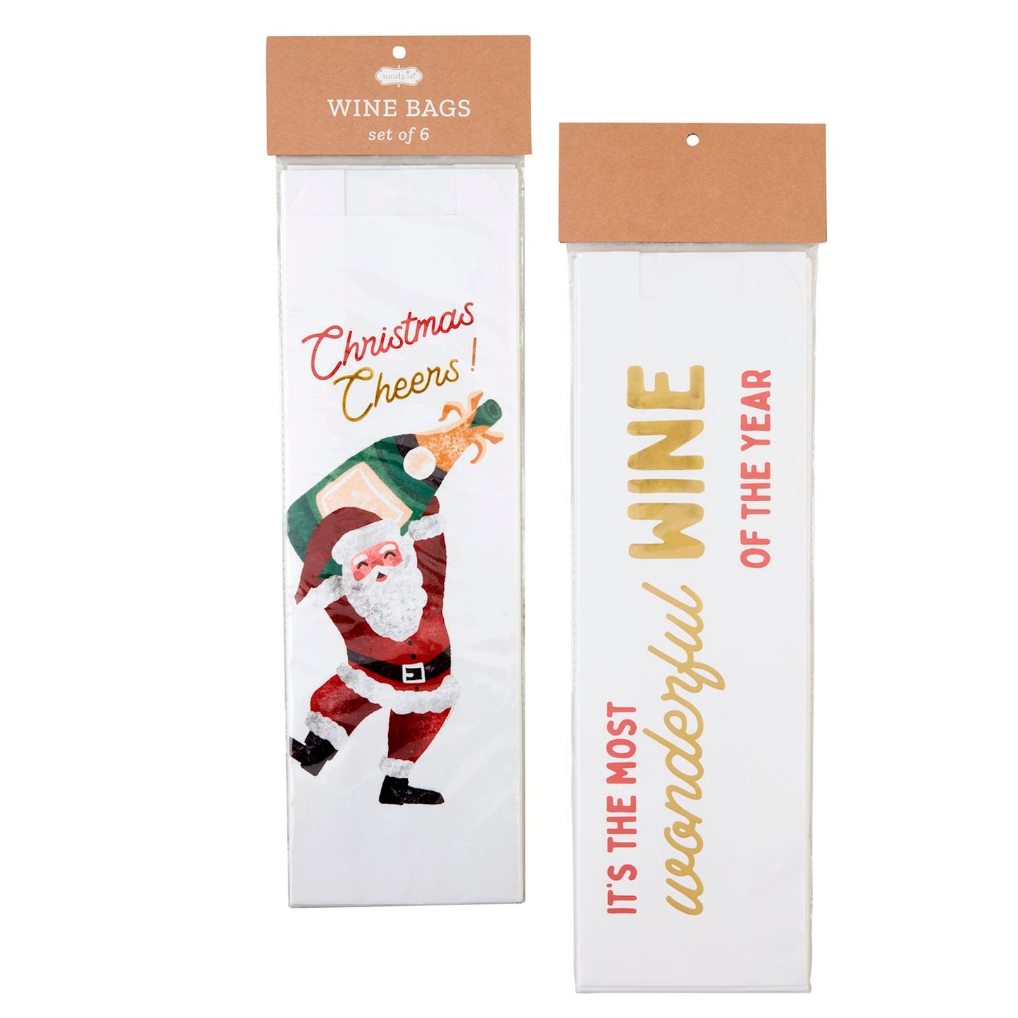 Christmas Paper Wine Bag Sets | Cheers