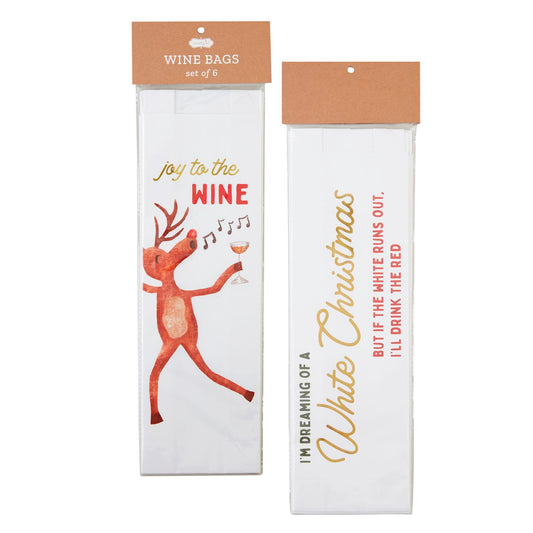 Christmas Paper Wine Bag Sets | Joy