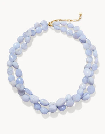 The Bluff Necklace 18” Blue Chalcedony