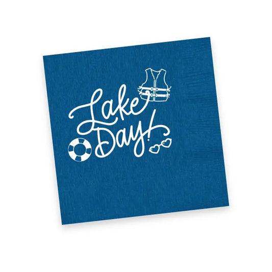 Lake Day Napkins | Blue w/White