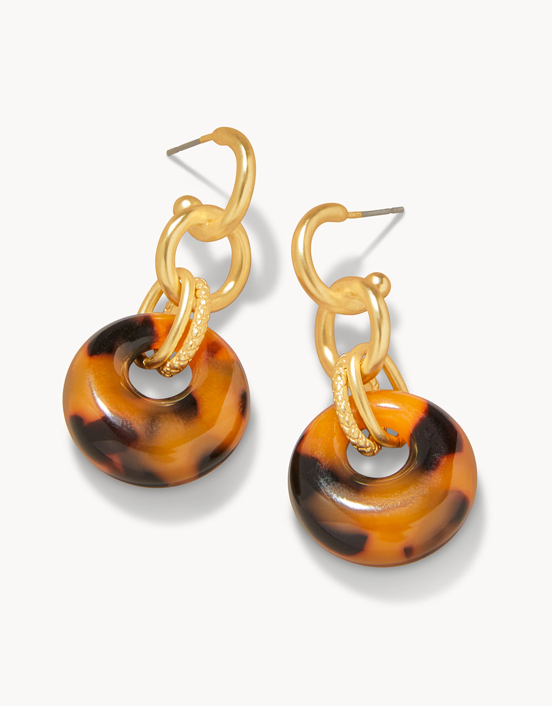 Mod Janet Earrings - Tortoise