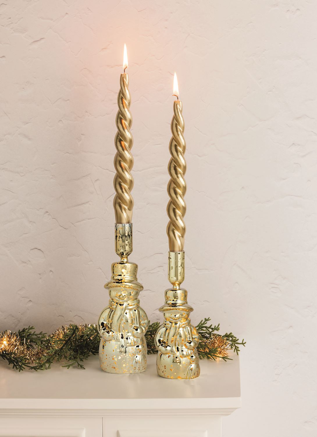 Gold Christmas Taper Candle Sets | Assorted Styles