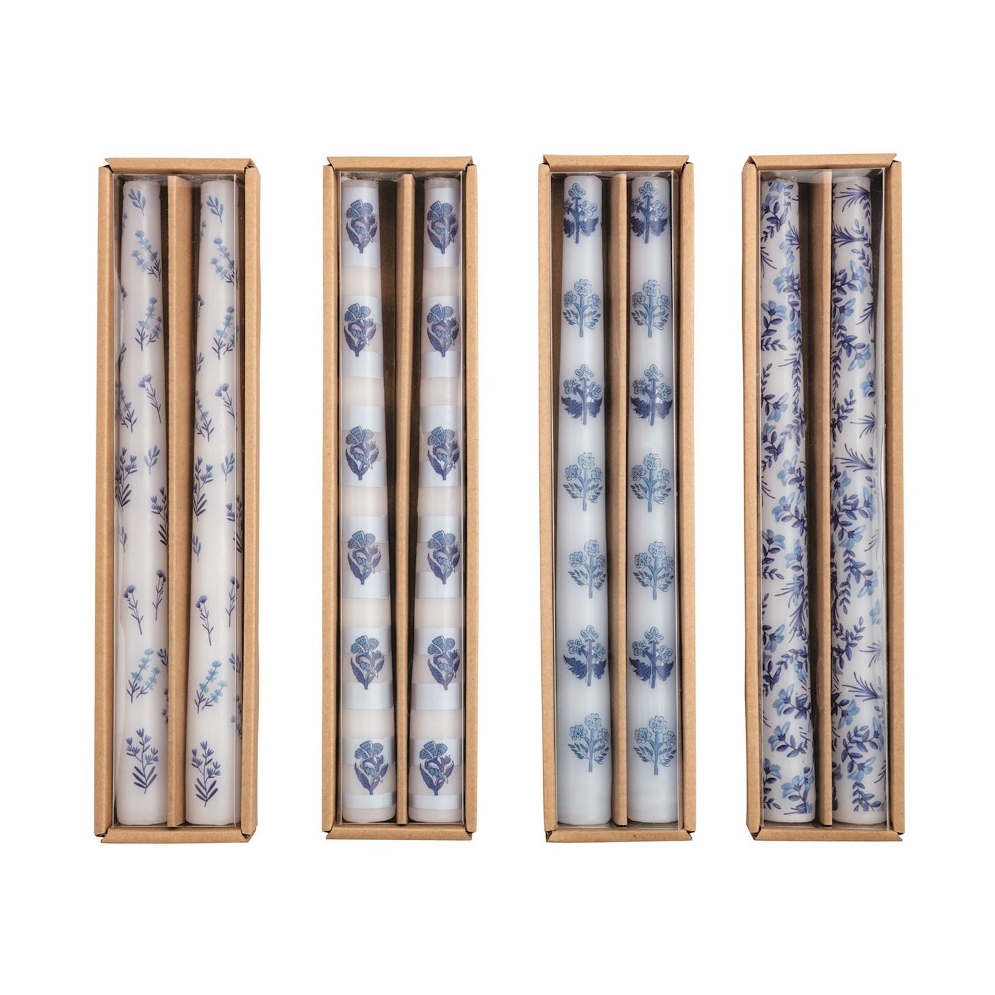 Block Print Blue Taper Sets | Assorted
