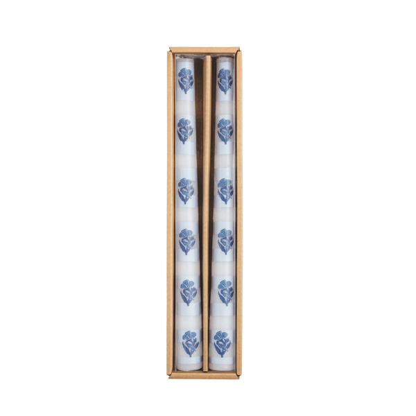 Block Print Blue Taper Sets | Assorted