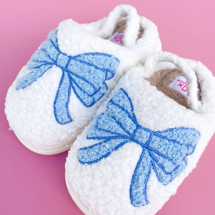 Kids Slippers | Blue Bow | Assorted Sizes