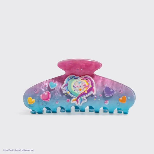 Lisa Frank X Kitsch Glitter Claw Clip | Dancing Dolphins