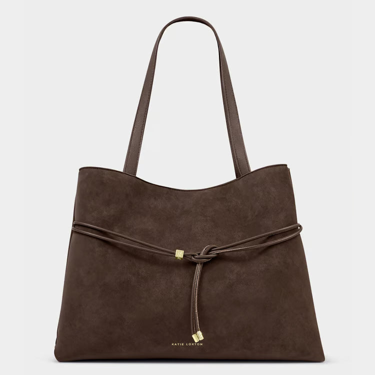 Lori Tote Bag | Bitter Chocolate Suedette