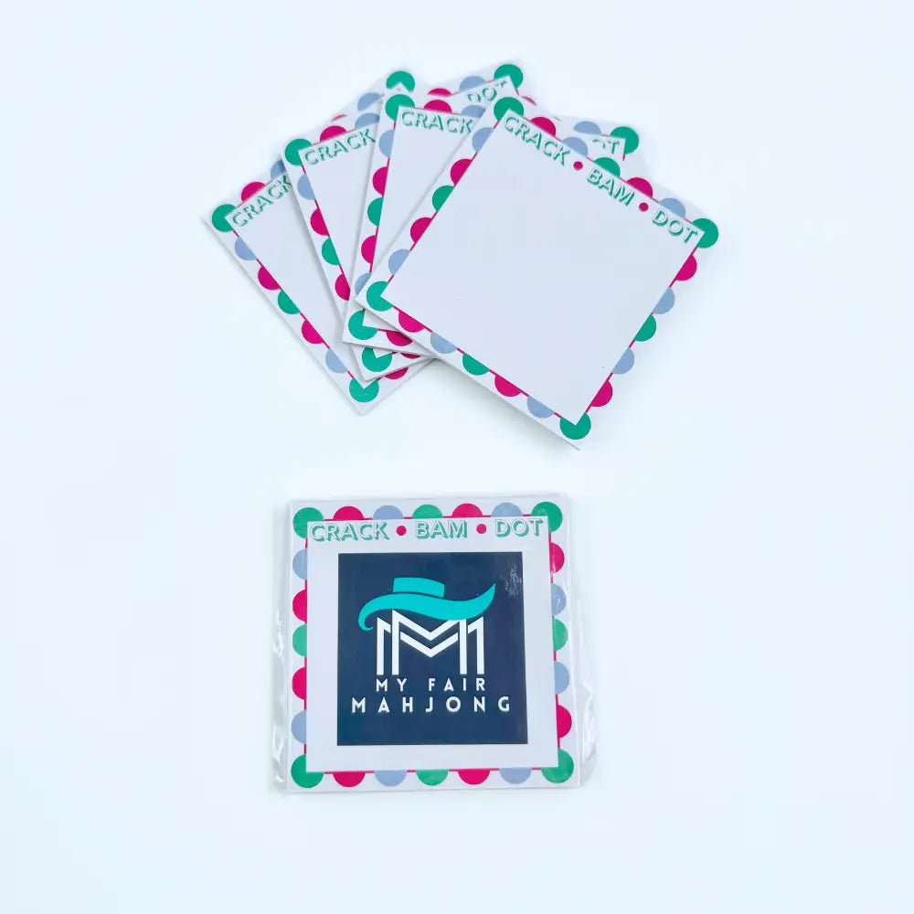 Mahjong Sticky Note Pads | Set of 4