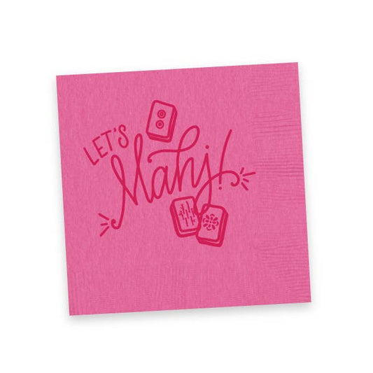 Let's Mahj! Napkins | Pink