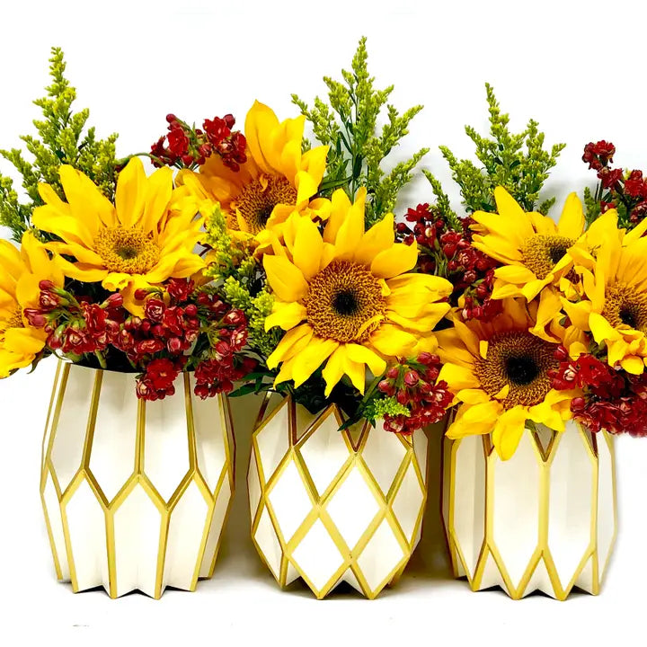 Paper Vase Wraps | Gold Pearl