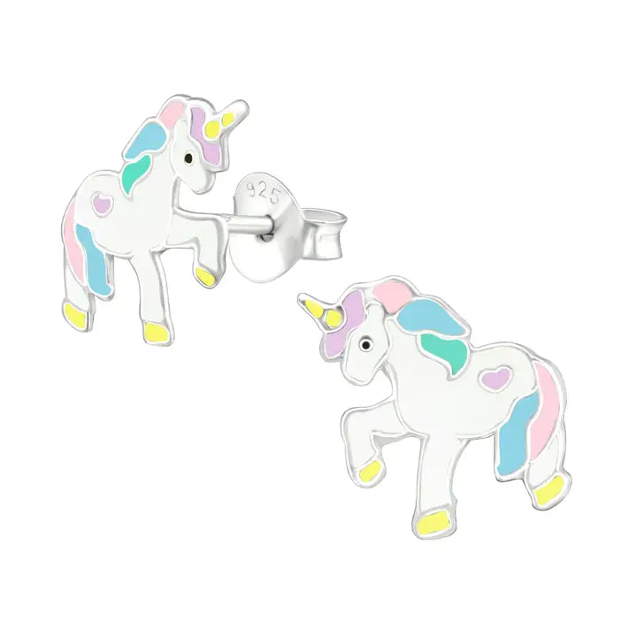 Stud Earrings | Sterling Silver | Unicorn