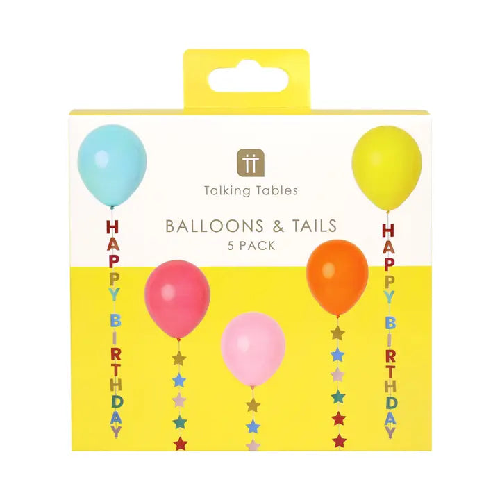 Birthday Balloons with Star and Tails