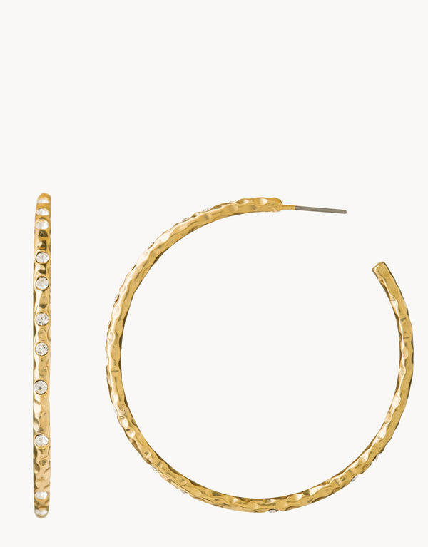 Fizz Hoop Earrings Crystal