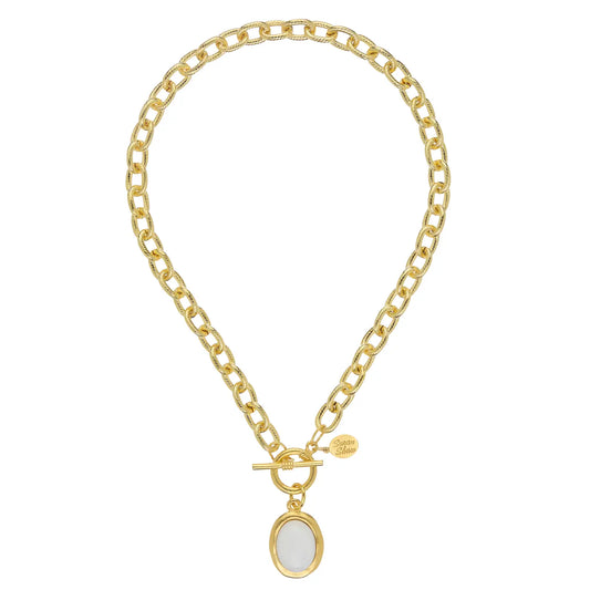 Caroline Toggle Necklace | Mother of Pearl
