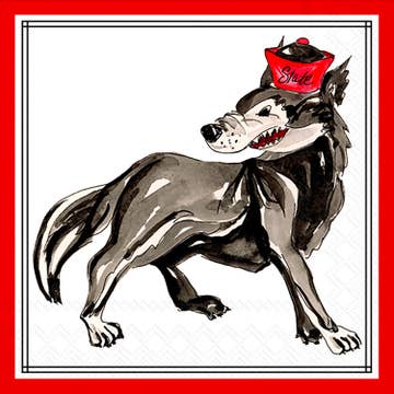 Cocktail Napkins | Red Wolf