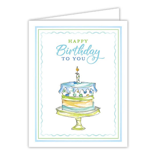 Greeting Card | First Birthday | Blue Cake