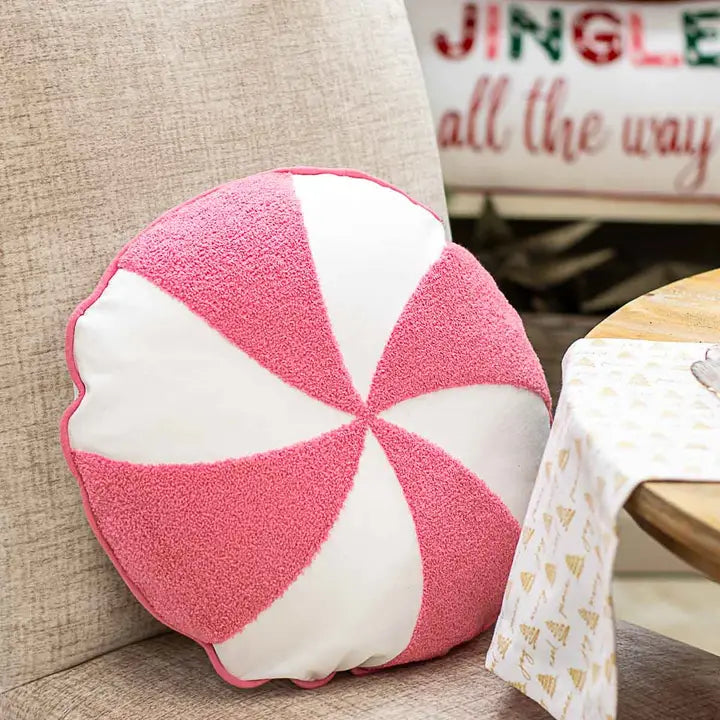 Pillow | Peppermint | White/Pink