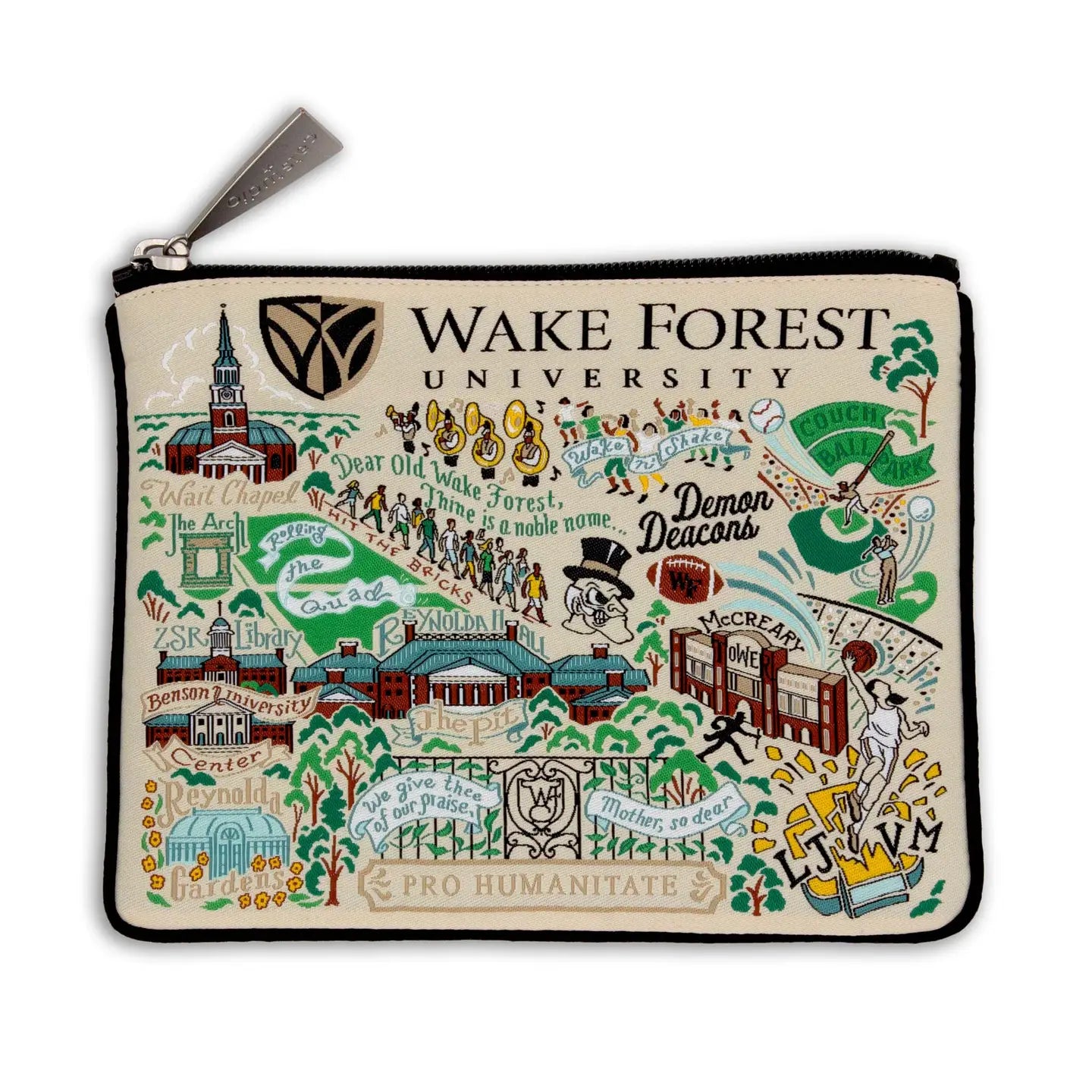 Wake Forest University Collegiate Zip Pouch