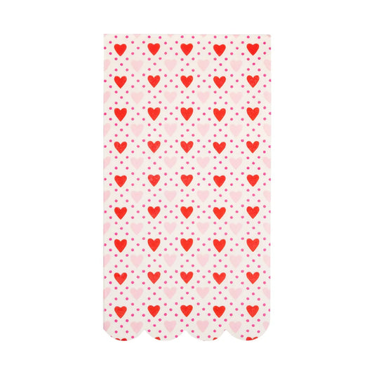 Guest Napkins | Pink and Red Hearts