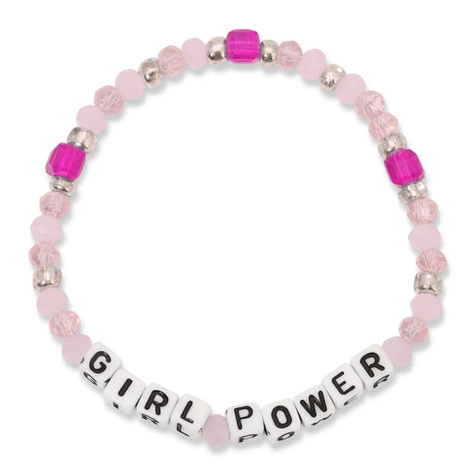 Word Bracelet - Girl Power/Light Pink